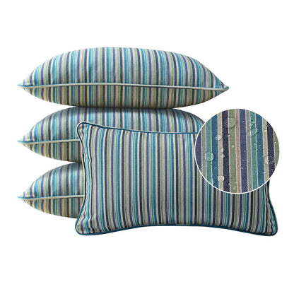 Sunbrella Outdoor Pillow With Inserts Swell Turquoise