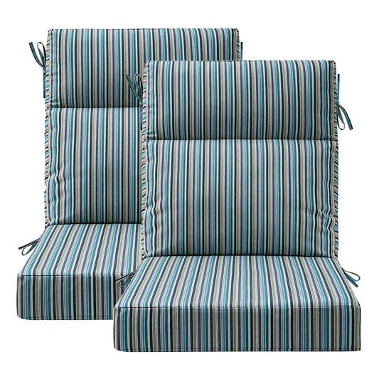 Sunbrella Outdoor 44" x21" High Back Cushion Swell Turquoise