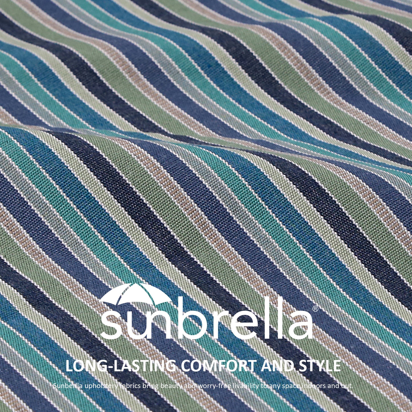 Sunbrella Outdoor 44" x21" High Back Cushion Swell Turquoise