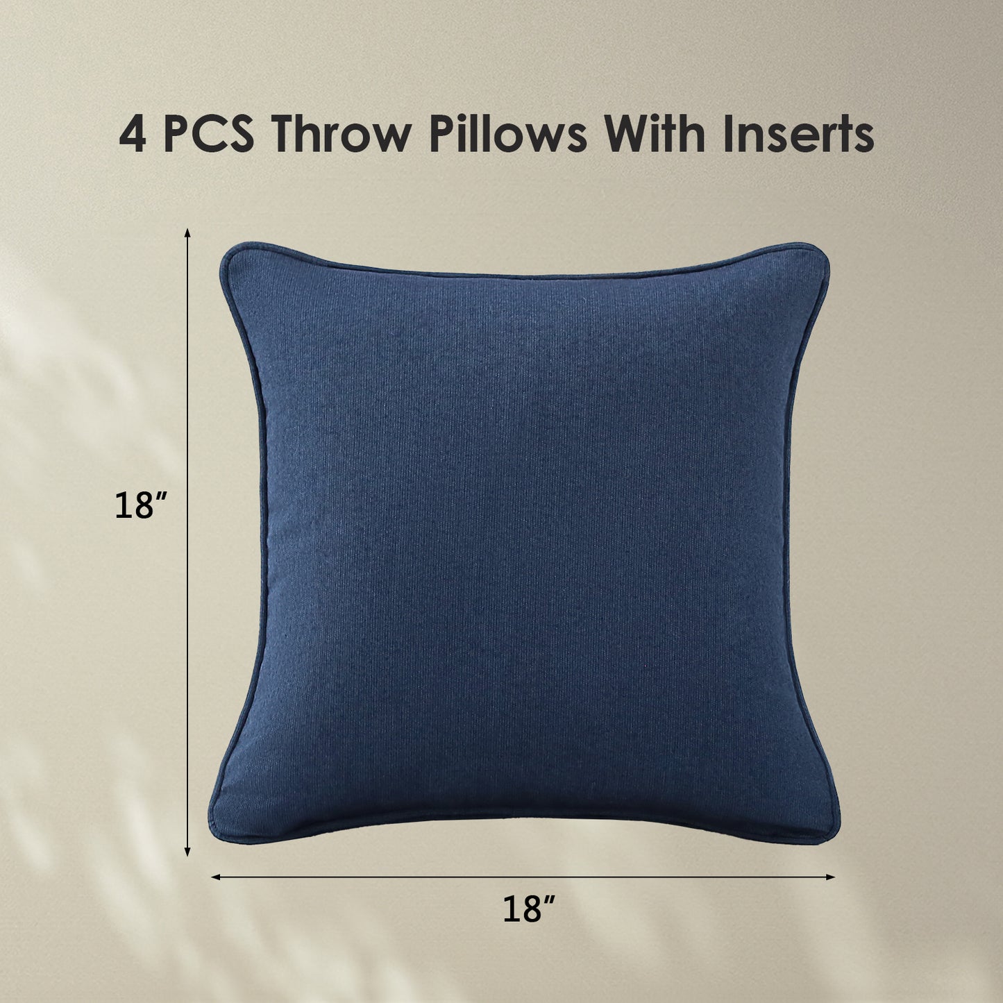 Sunbrella Outdoor  Pillow With Inserts Specrtum indigo