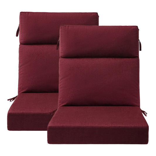 Sunbrella Outdoor 44" x21" High Back Cushion Spectrum Ruby