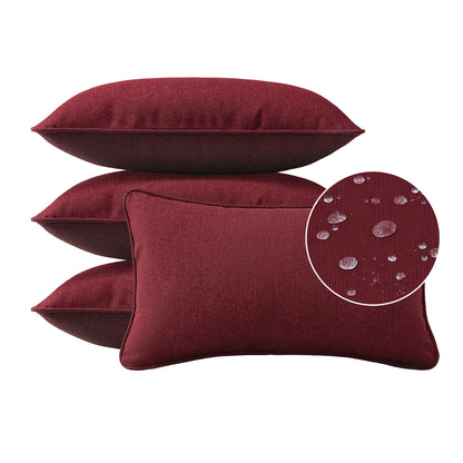 Sunbrella Outdoor  Pillow With Inserts Spectrum Ruby