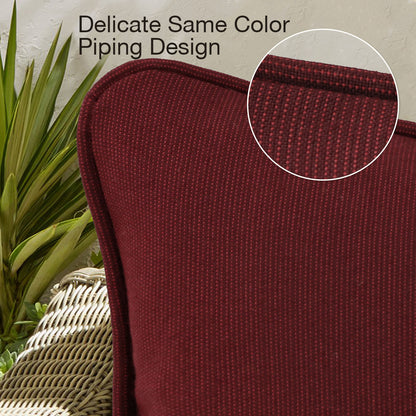 Sunbrella Outdoor  Pillow With Inserts Spectrum Ruby