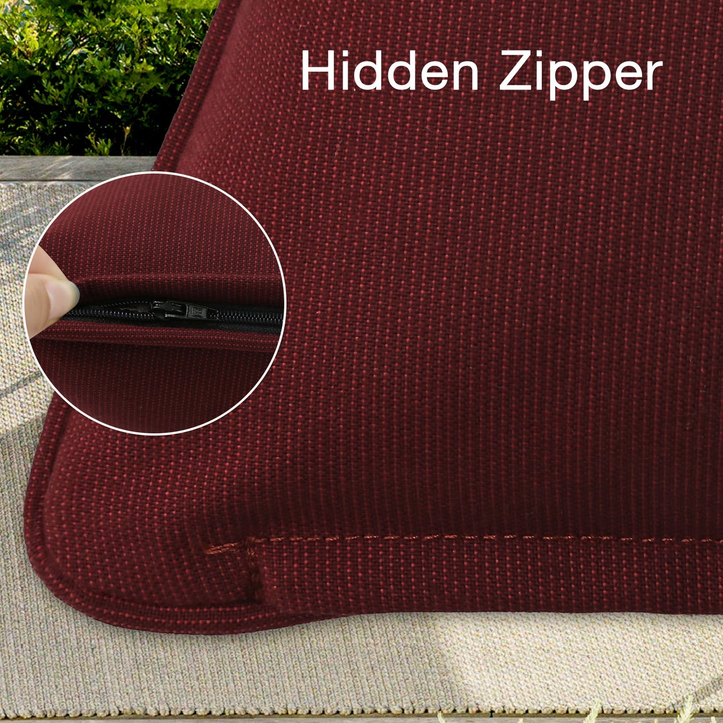 Sunbrella Outdoor  Pillow With Inserts Spectrum Ruby