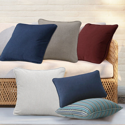 Sunbrella Outdoor  Pillow With Inserts Spectrum Ruby