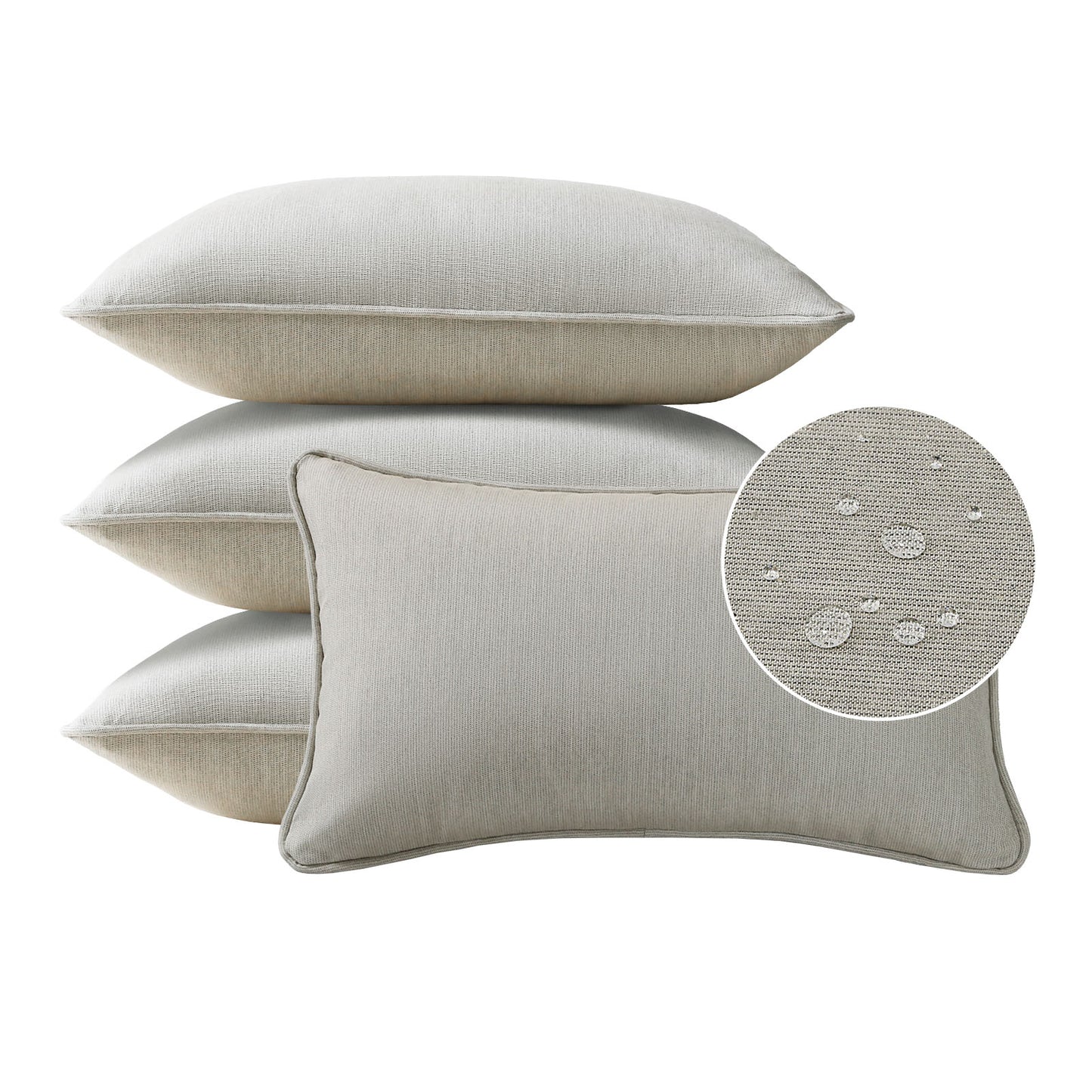 Sunbrella Outdoor  Pillow With Inserts Specrtum Pebble