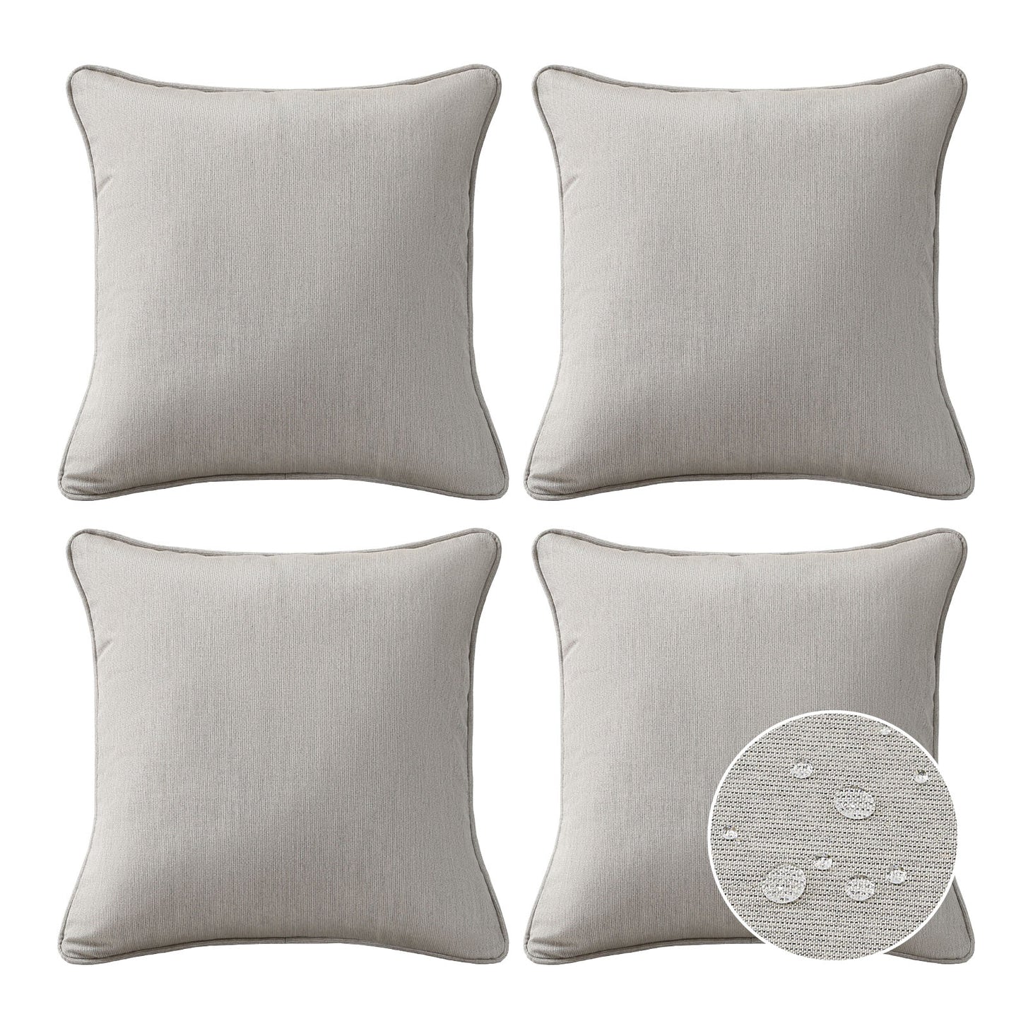 Sunbrella Outdoor  Pillow With Inserts Specrtum Pebble