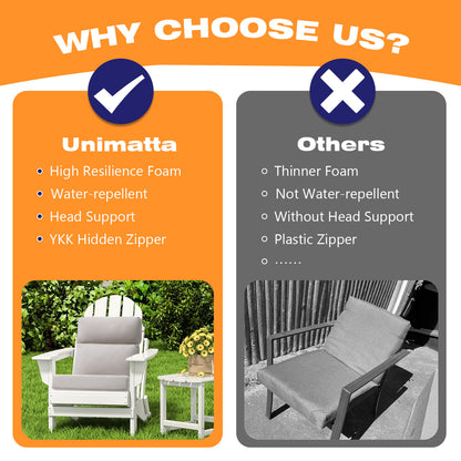 Unimatta Outdoor 44" x21" High Back Cushion