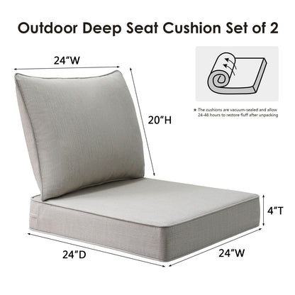 Sunbrella Outdoor 24" x24" Deep Seat Cushion Specrtum Pebble