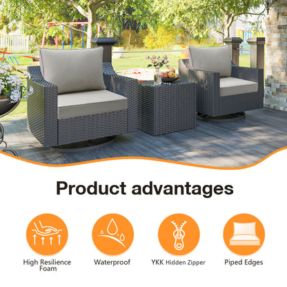 Sunbrella Outdoor 24" x24" Deep Seat Cushion Specrtum Pebble