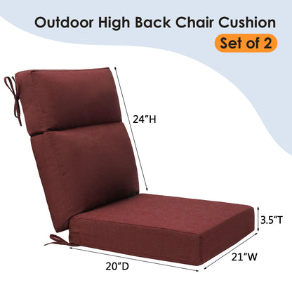 Sunbrella Outdoor 44" x21" High Back Cushion Spectrum Brick