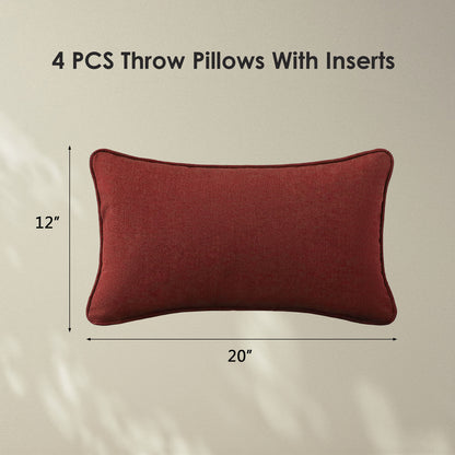 Sunbrella Outdoor  Pillow With Inserts Spectrum Brick