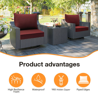 Sunbrella Outdoor 24" x24" Deep Seat Cushion Spectrum Brick