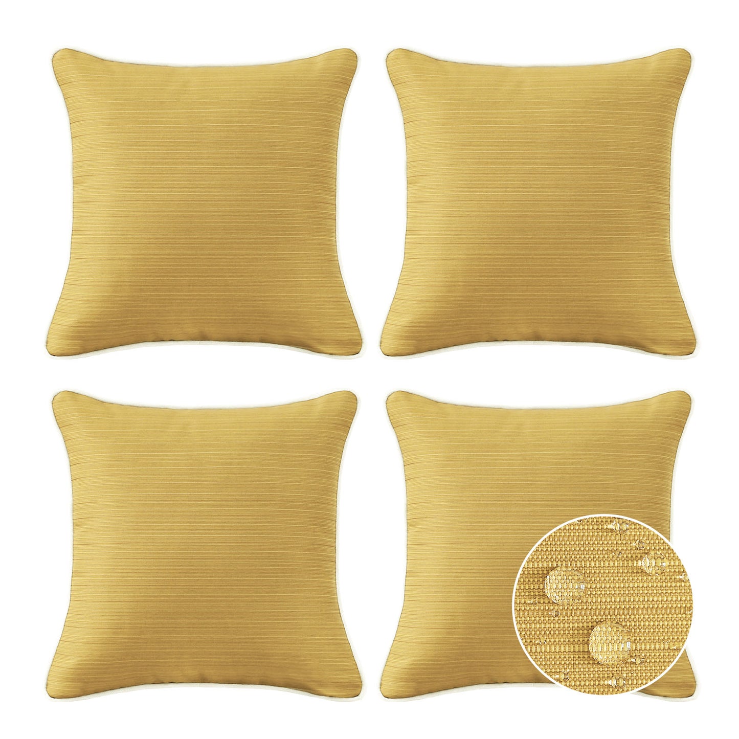 Unimatta Outdoor Pillow With Inserts Yellow Brown