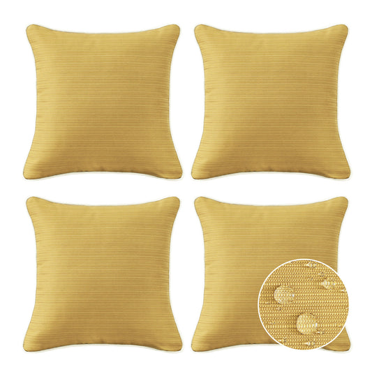 Unimatta Outdoor Pillow With Inserts Yellow Brown