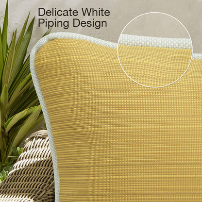 Unimatta Outdoor Pillow With Inserts Yellow Brown