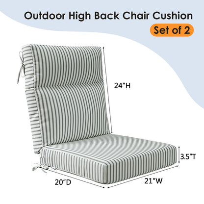 Unimatta Outdoor 44" x21" High Back Cushion Black and White