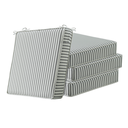 Unimatta Outdoor 19" x19" Seat Cushion Black and White