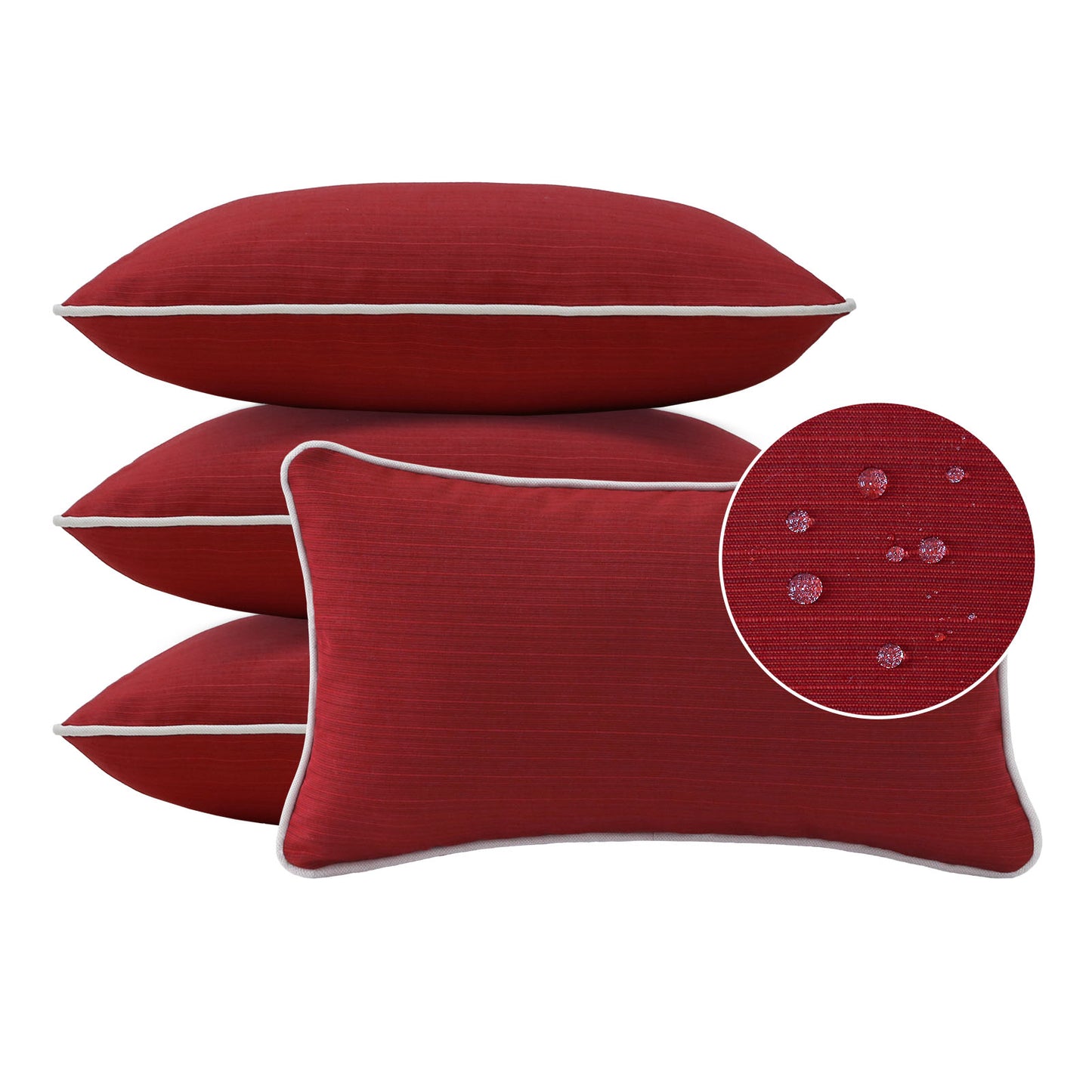 Unimatta Outdoor Pillow With Inserts Red