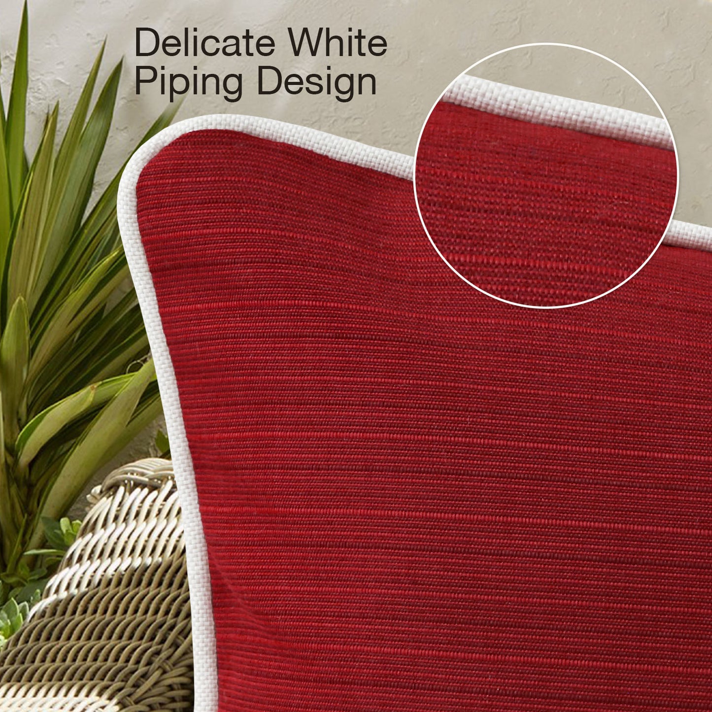 Unimatta Outdoor Pillow With Inserts Red