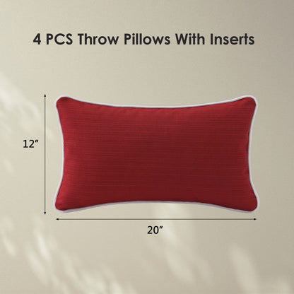 Unimatta Outdoor Pillow With Inserts Red