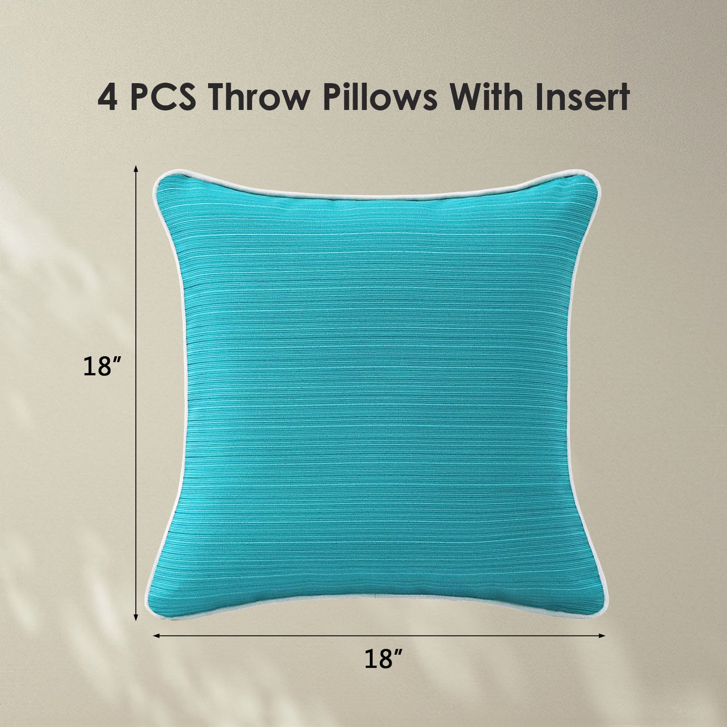 Unimatta Outdoor Pillow With Inserts Turquoise